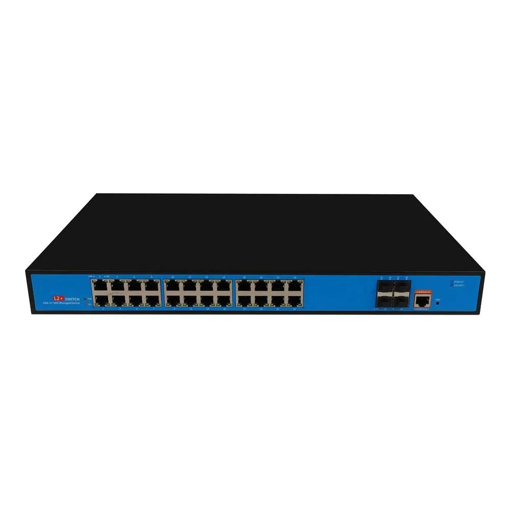 28 Ports Managed PoE Switch with 4*10G SFP+ Port