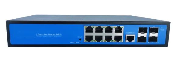 12 Port Managed PoE Switch with 4*10G SFP+ Slot
