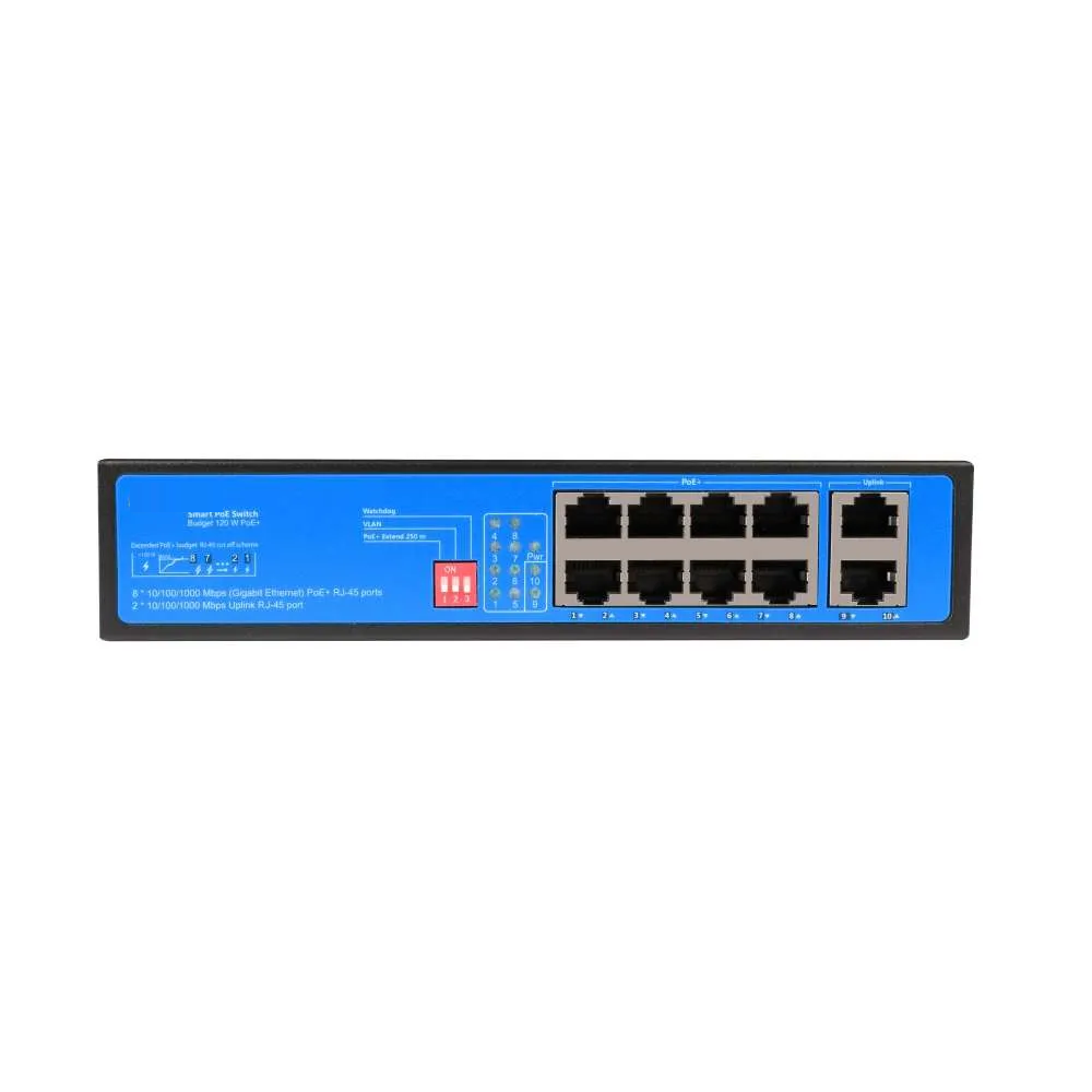 Hot Sales 8 Port 1000M PoE Switch with Build-in Power Supply